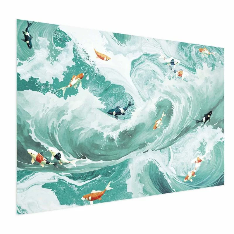 Plakat - Ryby i fale - obrazek 1