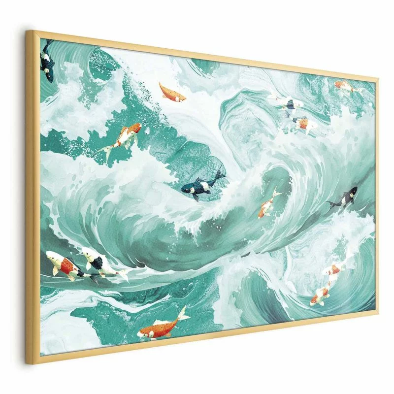 Plakat - Ryby i fale - obrazek 1