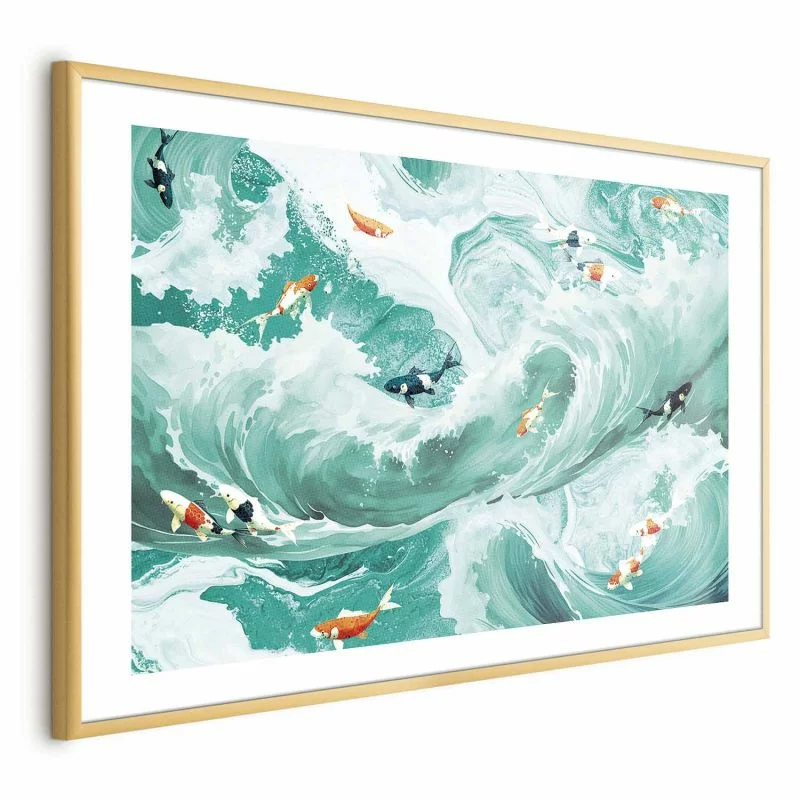 Plakat - Ryby i fale - obrazek 1