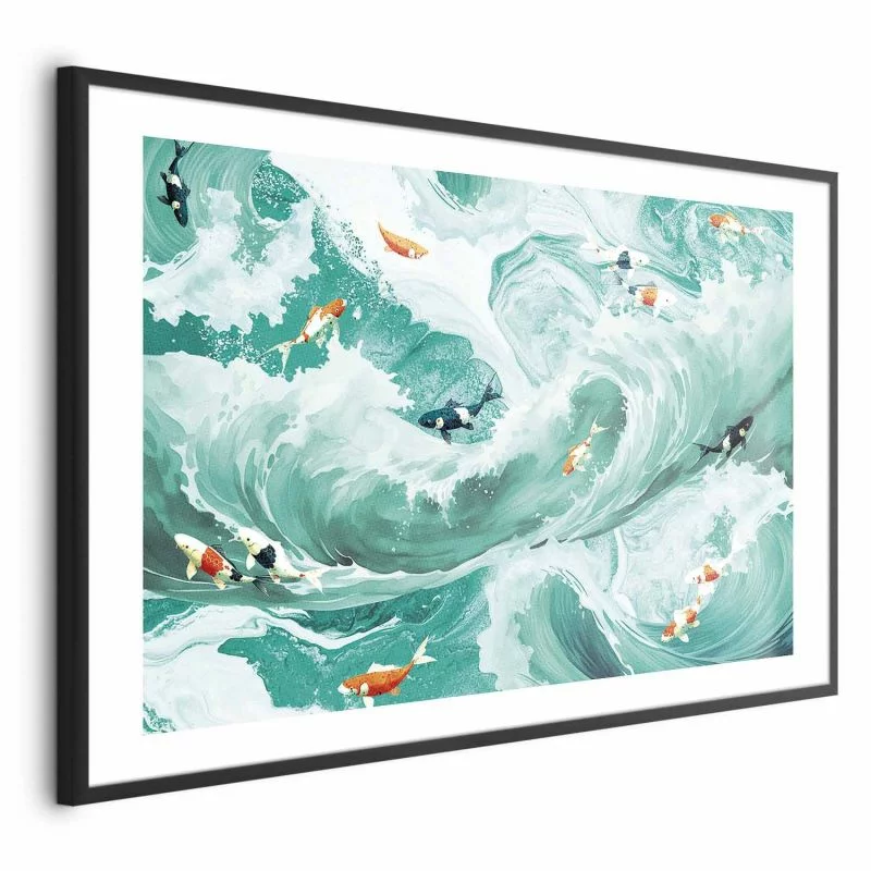 Plakat - Ryby i fale - obrazek 1