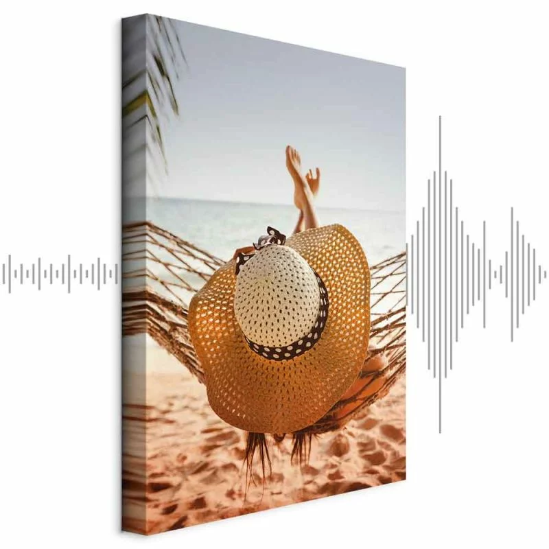 Obraz - Hamak na plaży (1-częściowy) pionowy - obrazek 1