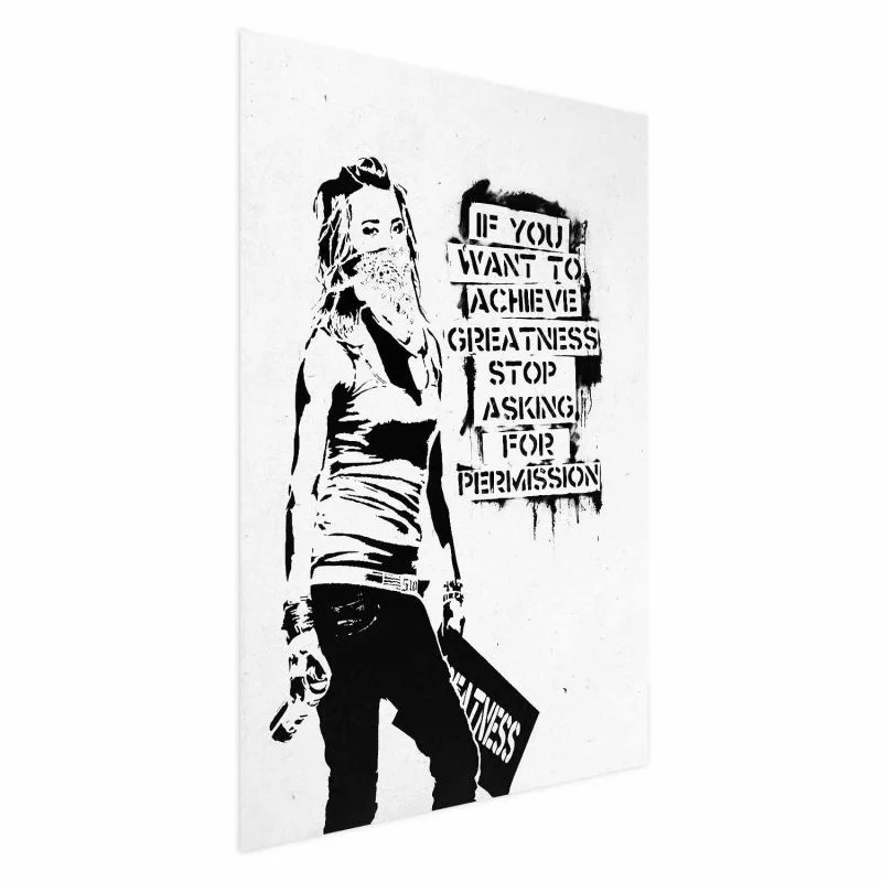 Plakat - Dziewczyna z graffiti - obrazek 1