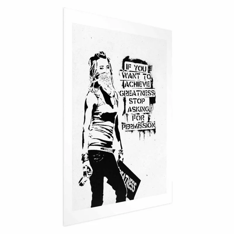Plakat - Dziewczyna z graffiti - obrazek 1