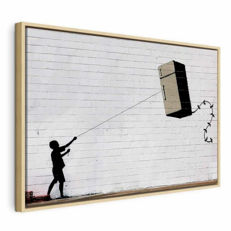 Obraz - Latająca lodówka (1-częściowy) szeroki - obrazek 1