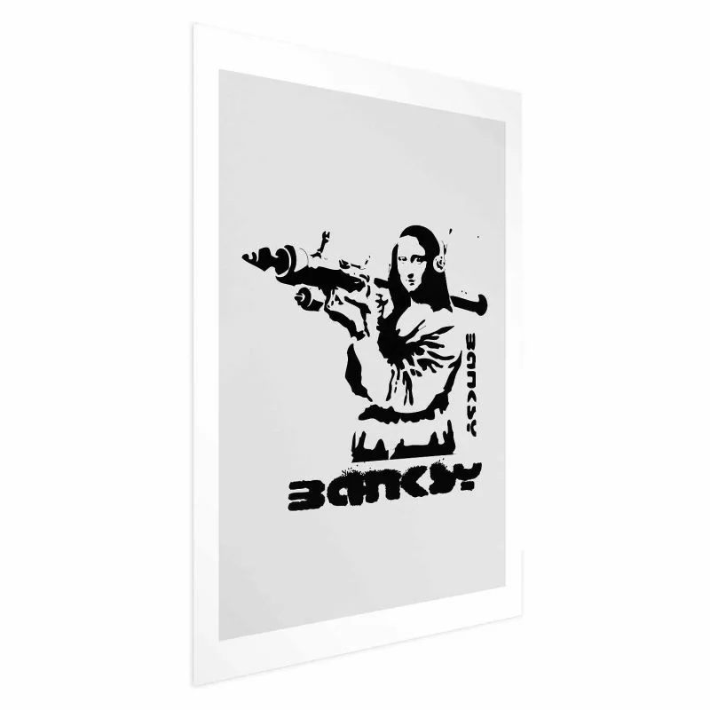 Plakat - Mona Lisa z bazuką - obrazek 1