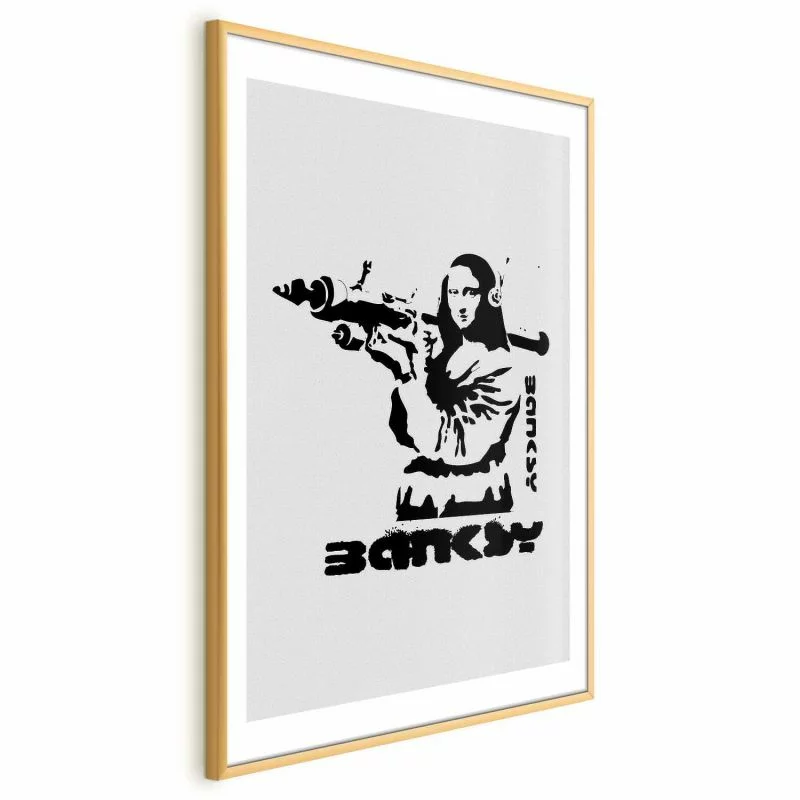 Plakat - Mona Lisa z bazuką - obrazek 1