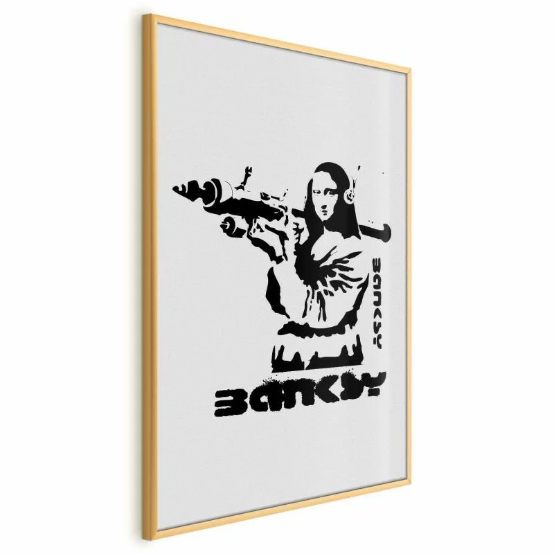 Plakat - Mona Lisa z bazuką - obrazek 1