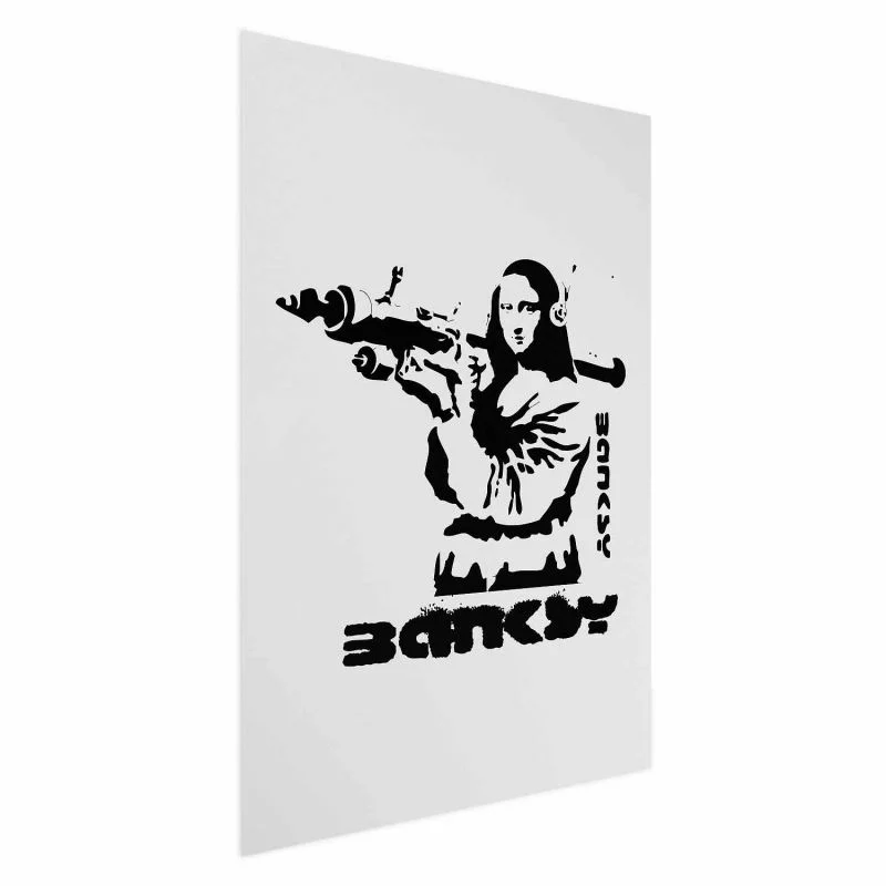 Plakat - Mona Lisa z bazuką - obrazek 1