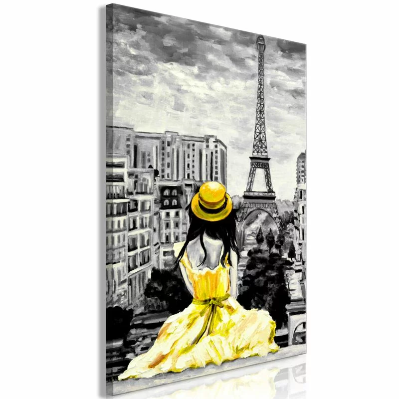 Obraz - Paryski kolor (1-częściowy) pionowy żółty - obrazek 1