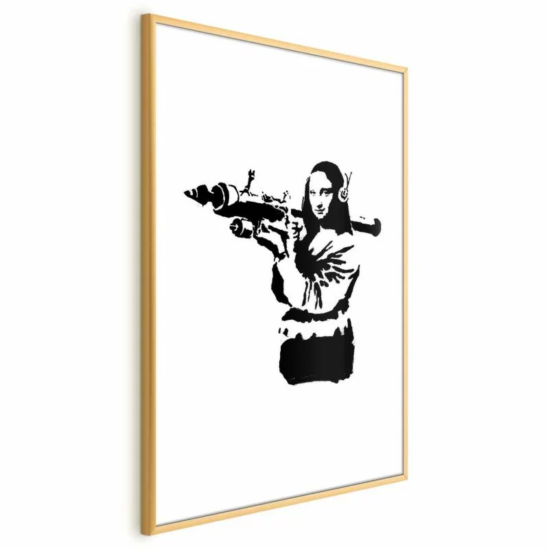 Plakat - Banksy Mona Lisa with Rocket Launcher - obrazek 1