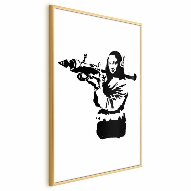 Plakat - Banksy Mona Lisa with Rocket Launcher - obrazek 1