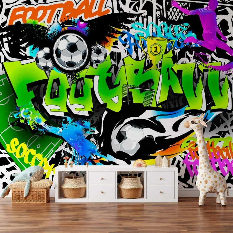 Fototapeta - Piłkarskie graffiti - obrazek 1
