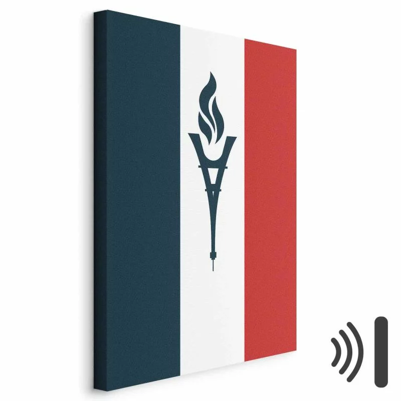 Obraz - Znicz na tle flagi Francji - obrazek 1