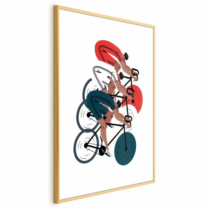 Plakat - Olimpiada - wyścig kolarski - obrazek 1