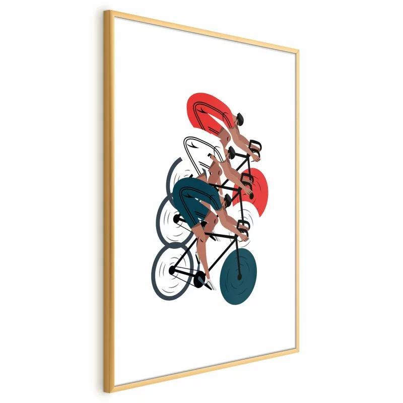Plakat - Olimpiada - wyścig kolarski - obrazek 1