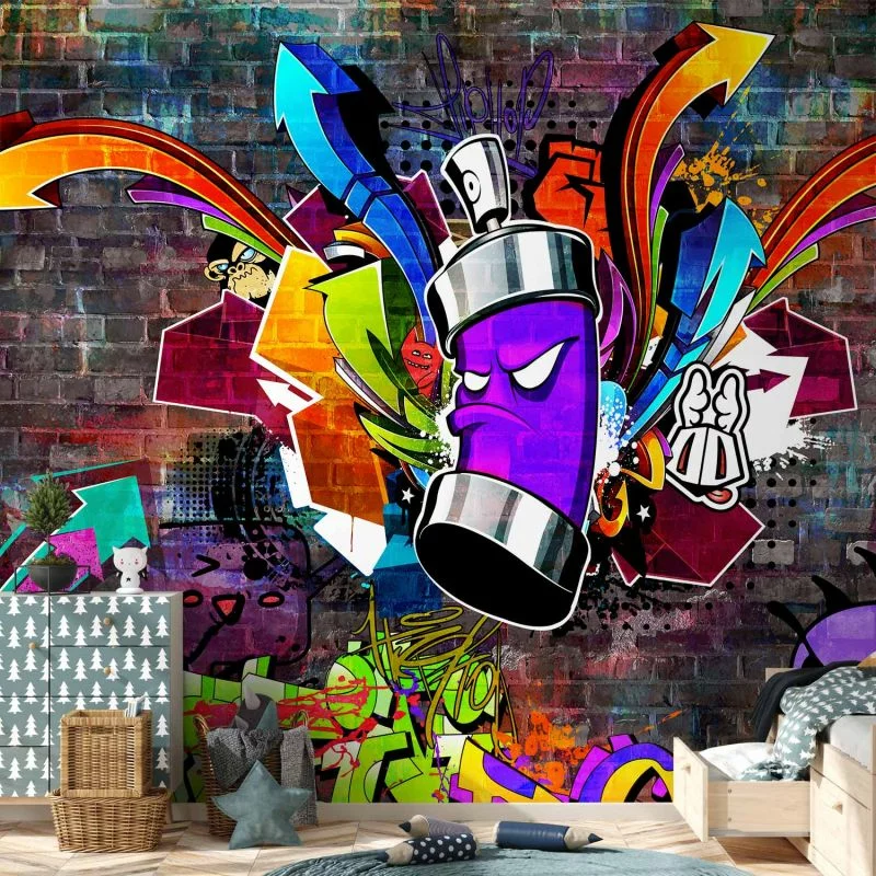 Fototapeta - Graffiti: Kolorowy atak - obrazek 1