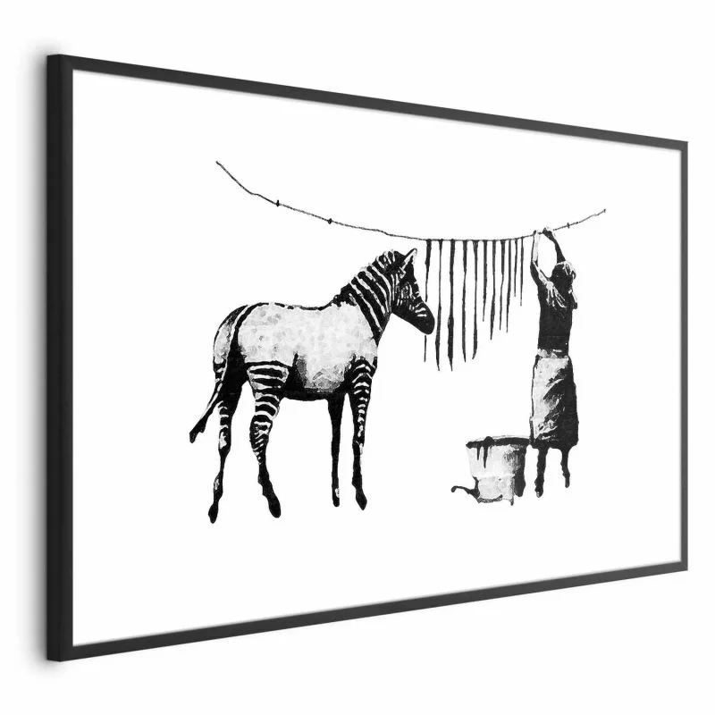Plakat - Banksy: Pranie zebry - obrazek 1