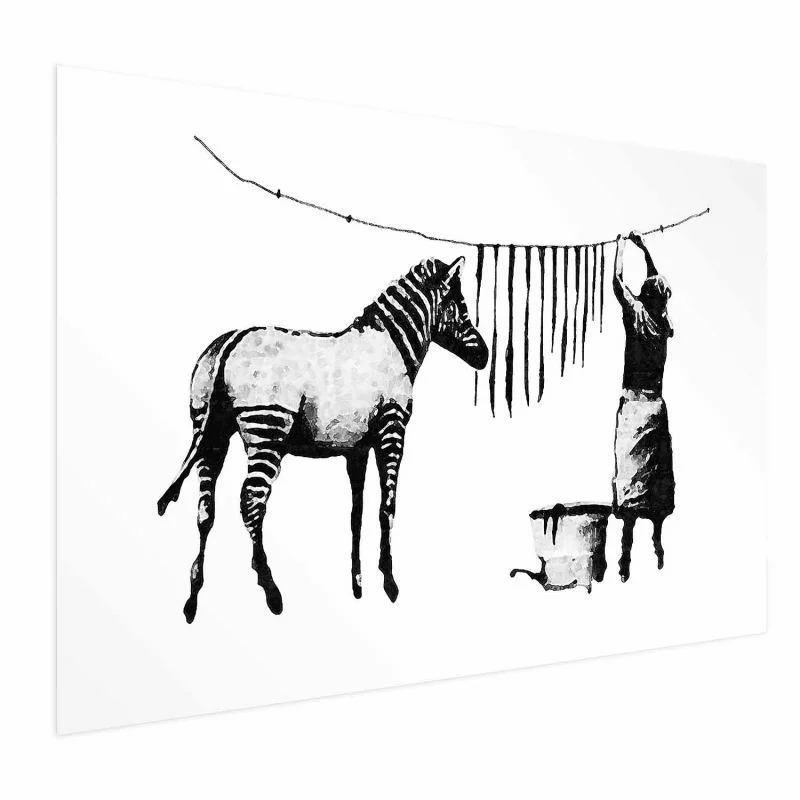 Plakat - Banksy: Pranie zebry - obrazek 1