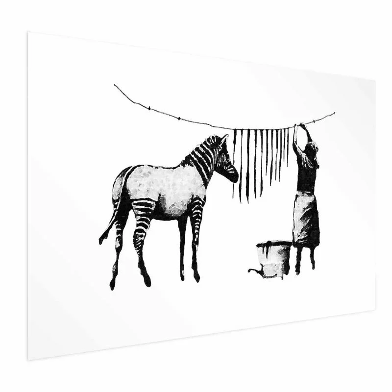 Plakat - Banksy: Pranie zebry - obrazek 1