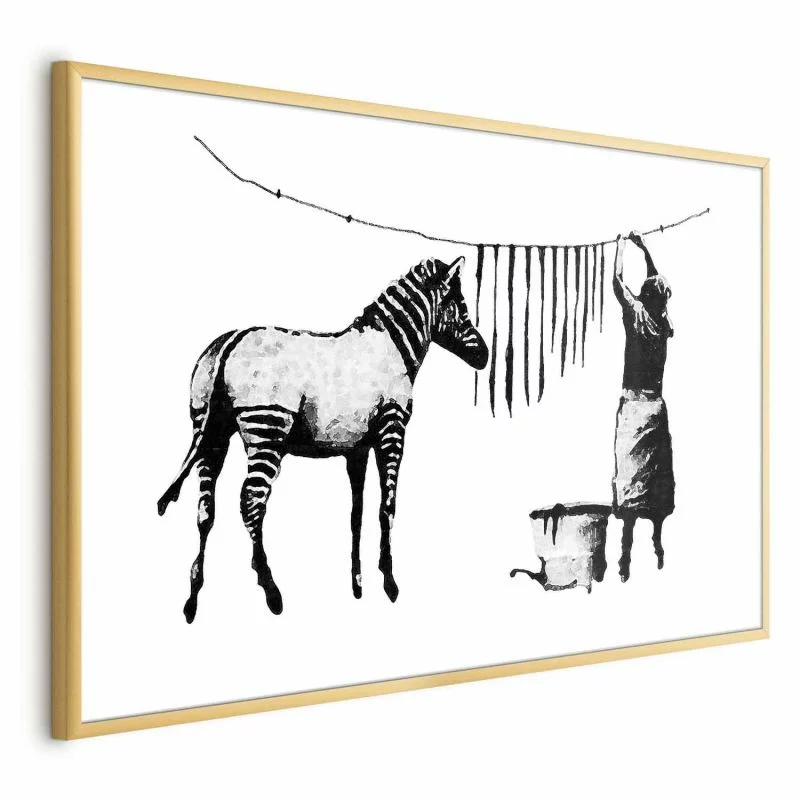 Plakat - Banksy: Pranie zebry - obrazek 1