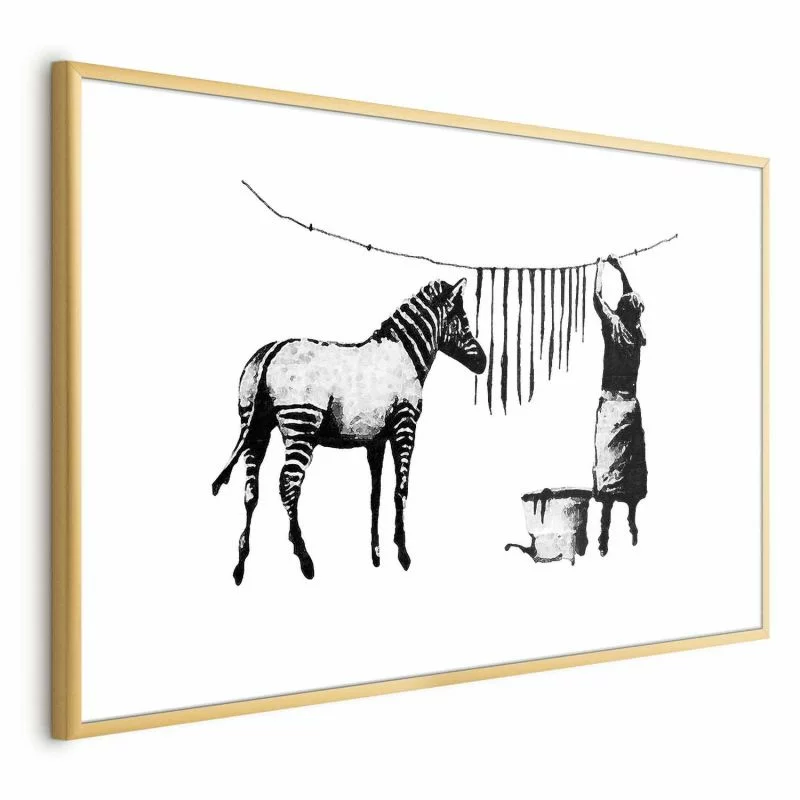 Plakat - Banksy: Pranie zebry - obrazek 1
