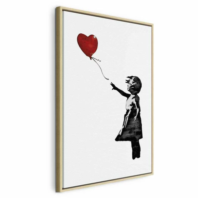 Obraz - Banksy: Dziewczynka z balonem (1-częściowy) pionowy - obrazek 1