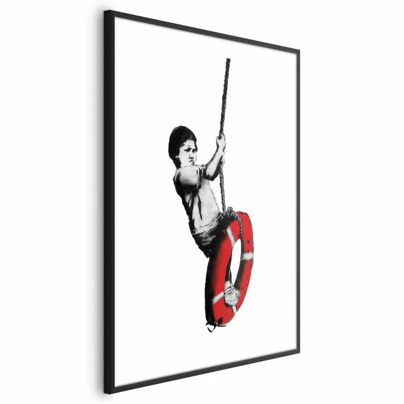 Plakat - Banksy: Chłopiec na linie - obrazek 1