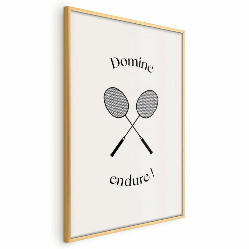 Plakat - Letnie igrzyska - rakiety do badmintona na białym tle - obrazek 1