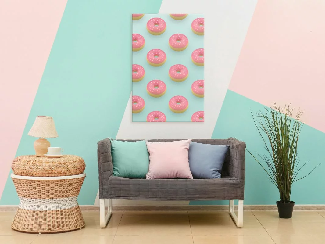 Obraz - Pastelowe donuty (1-częściowy) pionowy - obrazek 1