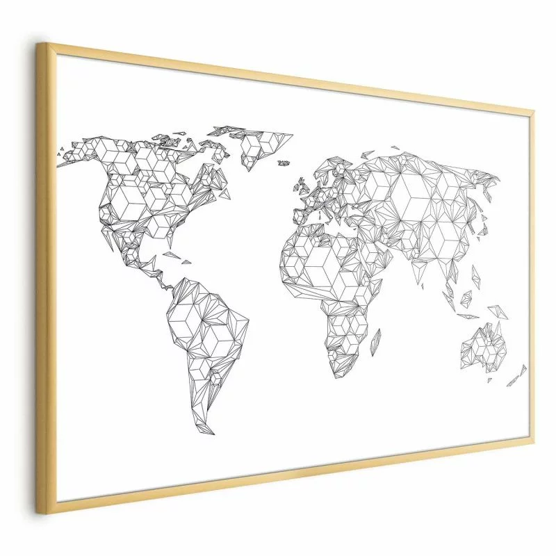 Plakat - Geometryczna mapa - obrazek 1