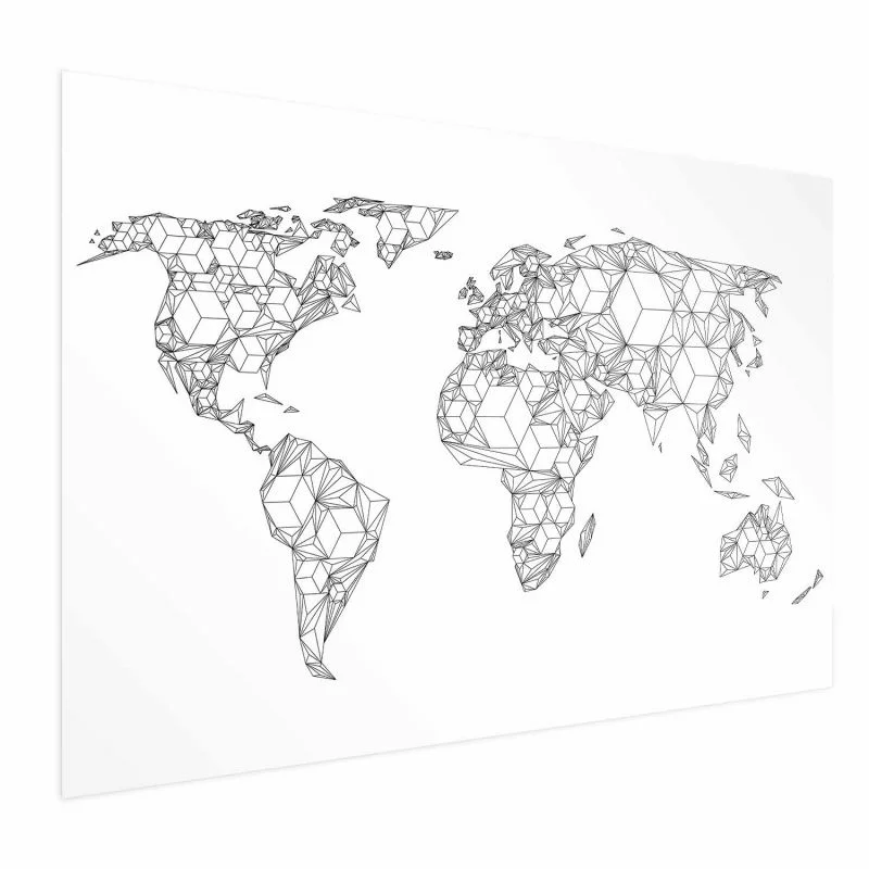 Plakat - Geometryczna mapa - obrazek 1