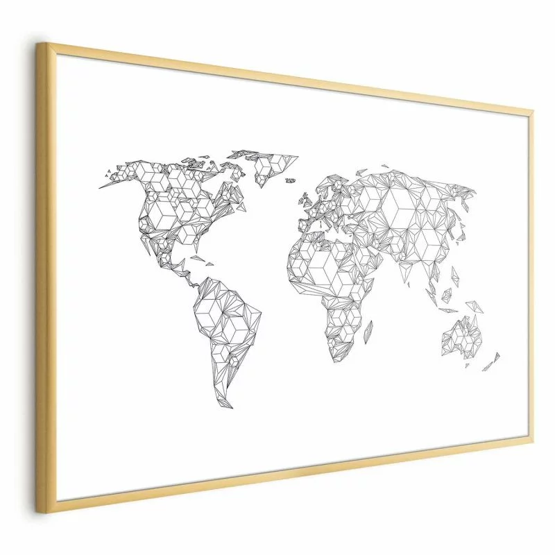 Plakat - Geometryczna mapa - obrazek 1
