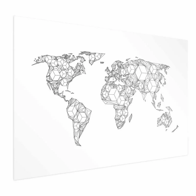 Plakat - Geometryczna mapa - obrazek 1