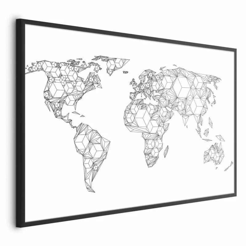 Plakat - Geometryczna mapa - obrazek 1