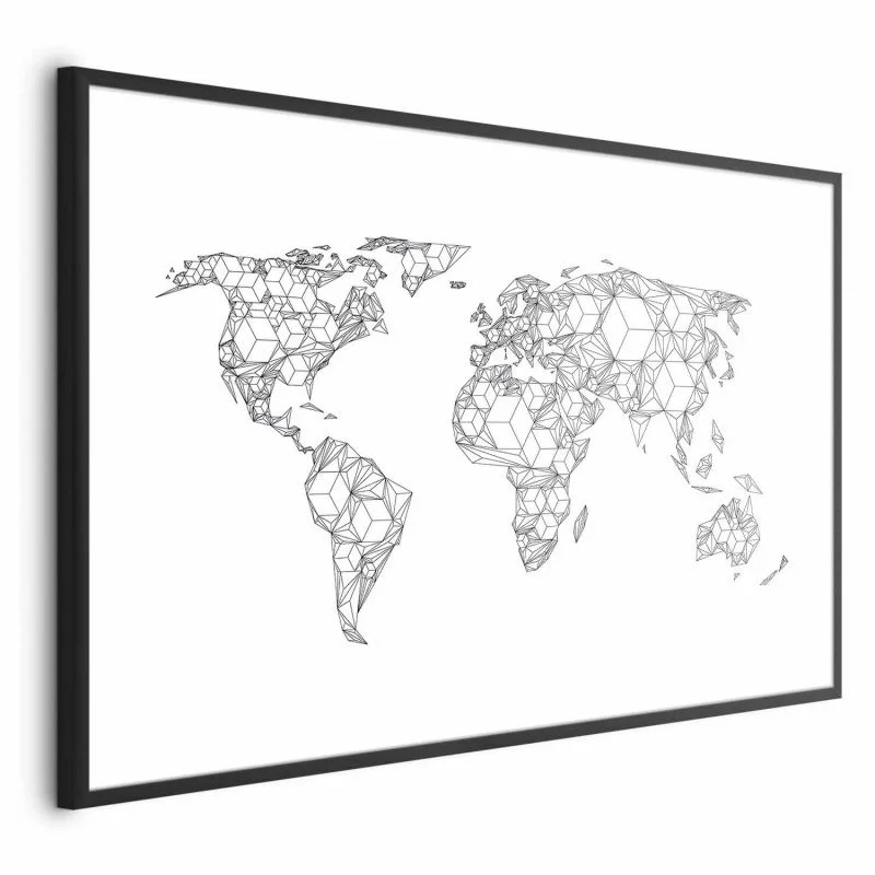Plakat - Geometryczna mapa - obrazek 1