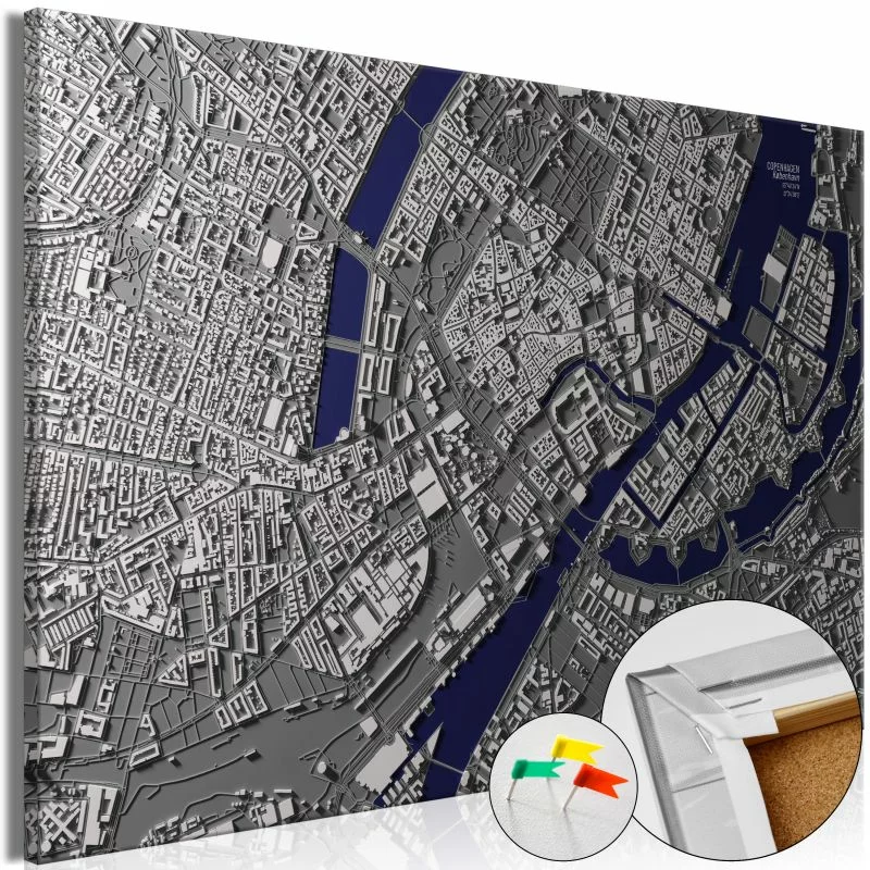Obraz na korku - Centrum Kopenhagi [Mapa korkowa] - obrazek 1