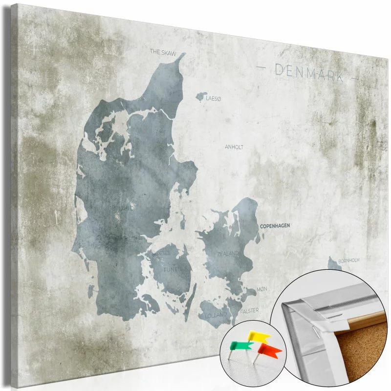 Obraz na korku - Skandynawski błękit [Mapa korkowa] - obrazek 1