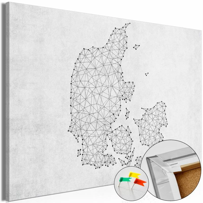 Obraz na korku - Geometryczna kraina [Mapa korkowa] - obrazek 1