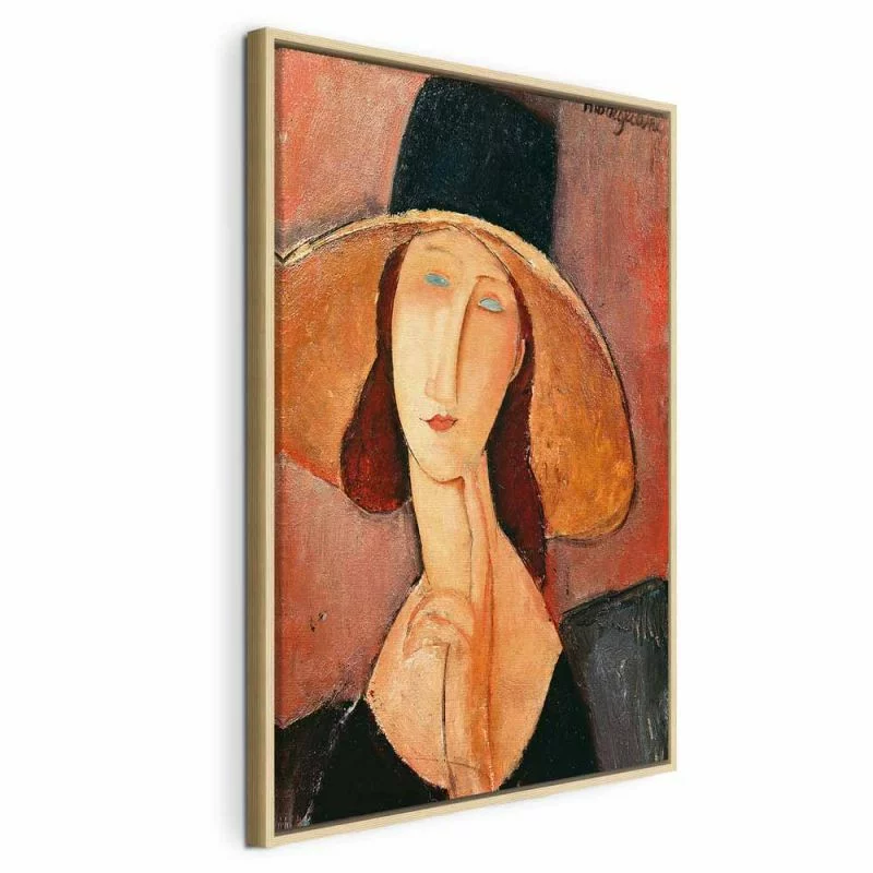 Obraz - Amedeo Modigliani – Portret Jeanne Hebuterne w dużym kapeluszu - obrazek 1