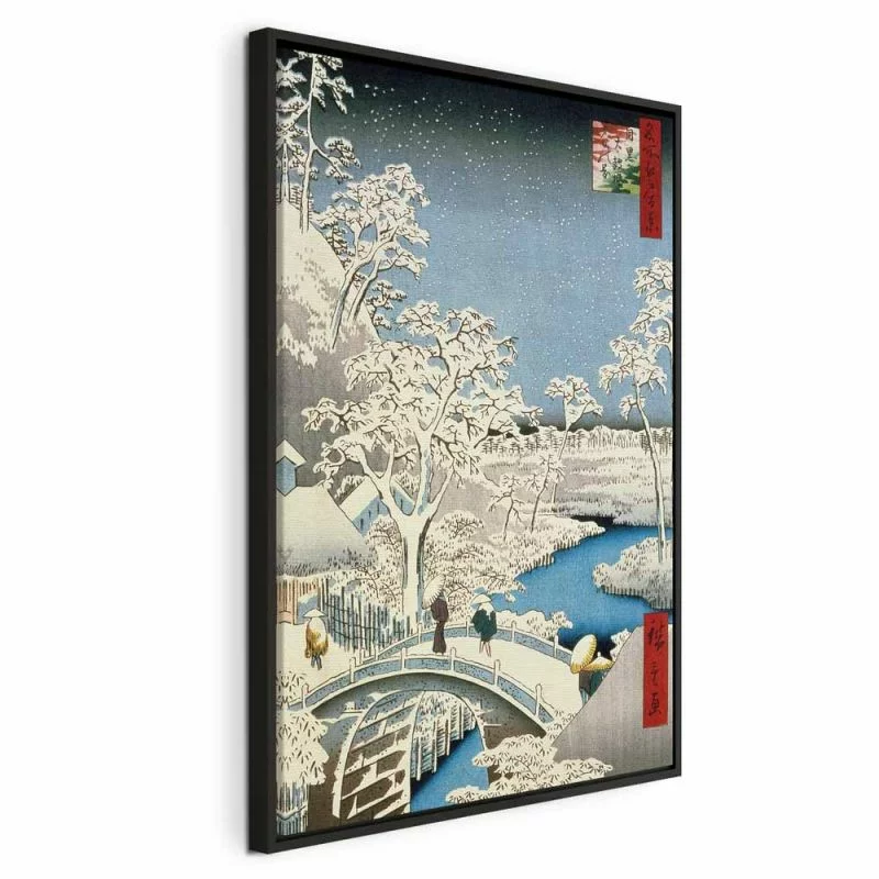 Obraz - Utagawa Hiroshige – Most Meguro Drum i Wzgórze Zachodzącego Słońca - obrazek 1