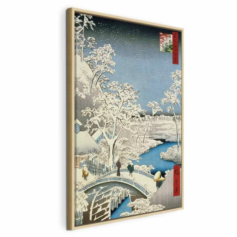 Obraz - Utagawa Hiroshige – Most Meguro Drum i Wzgórze Zachodzącego Słońca - obrazek 1