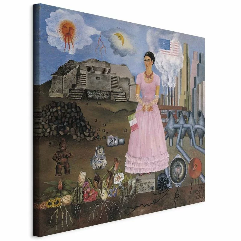 Obraz - Frida Kahlo – Autoportret na granicy Meksyku i USA - obrazek 1