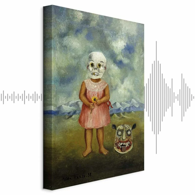 Obraz - Frida Kahlo – Dziewczyna w masce śmierci (Ona gra sama) - obrazek 1