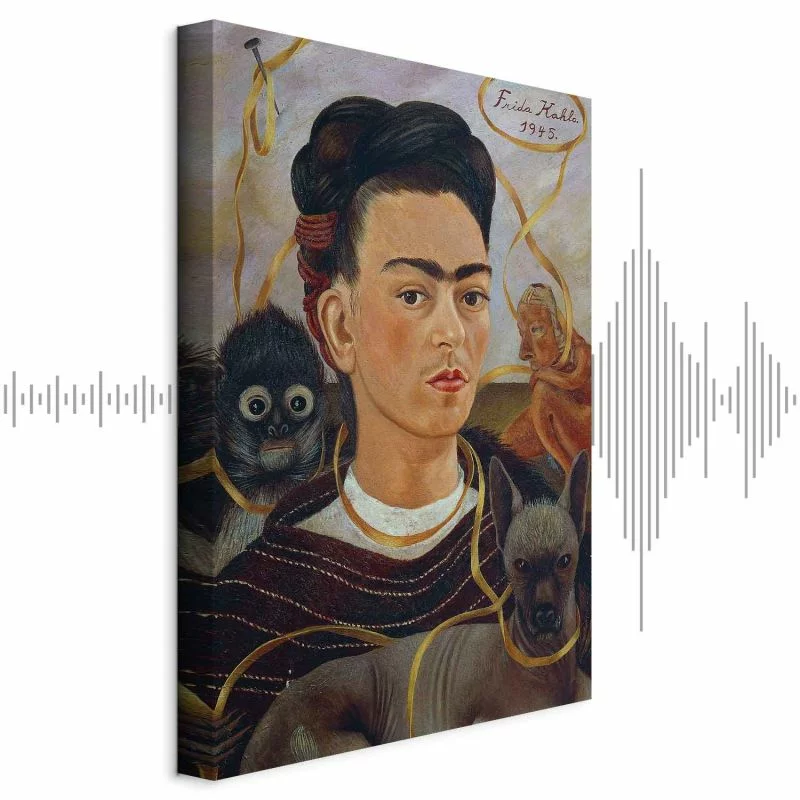 Obraz - Frida Kahlo – Autoportret z Changuito - obrazek 1