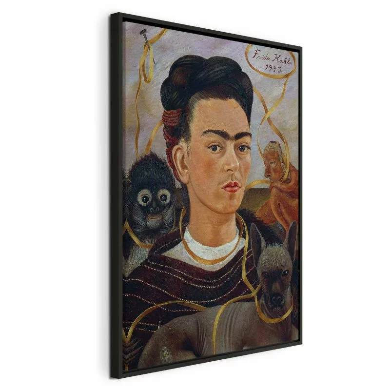 Obraz - Frida Kahlo – Autoportret z Changuito - obrazek 1