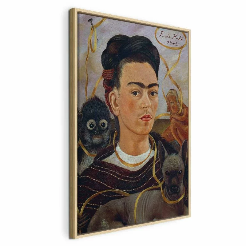 Obraz - Frida Kahlo – Autoportret z Changuito - obrazek 1