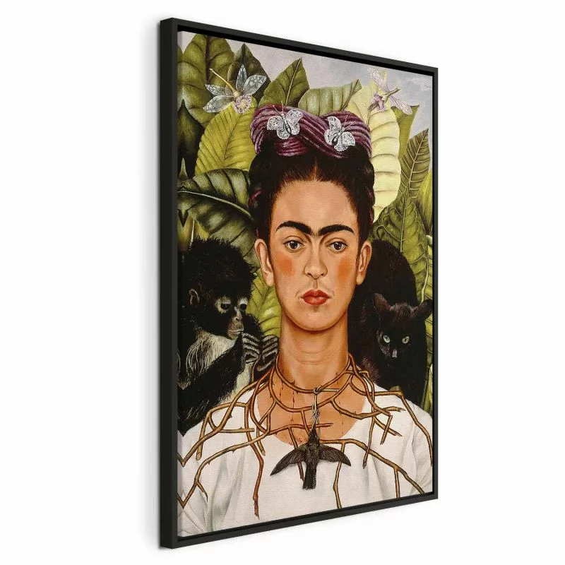 Obraz - Frida Kahlo – Autoportret z naszyjnikiem z cierni i kolibrem - obrazek 1