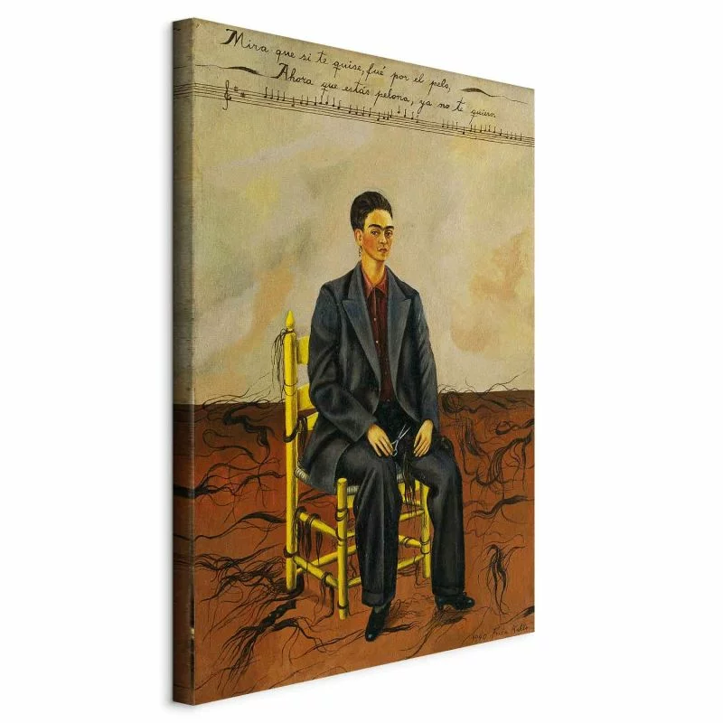 Obraz - Frida Kahlo – Autoportret z obciętymi włosami - obrazek 1