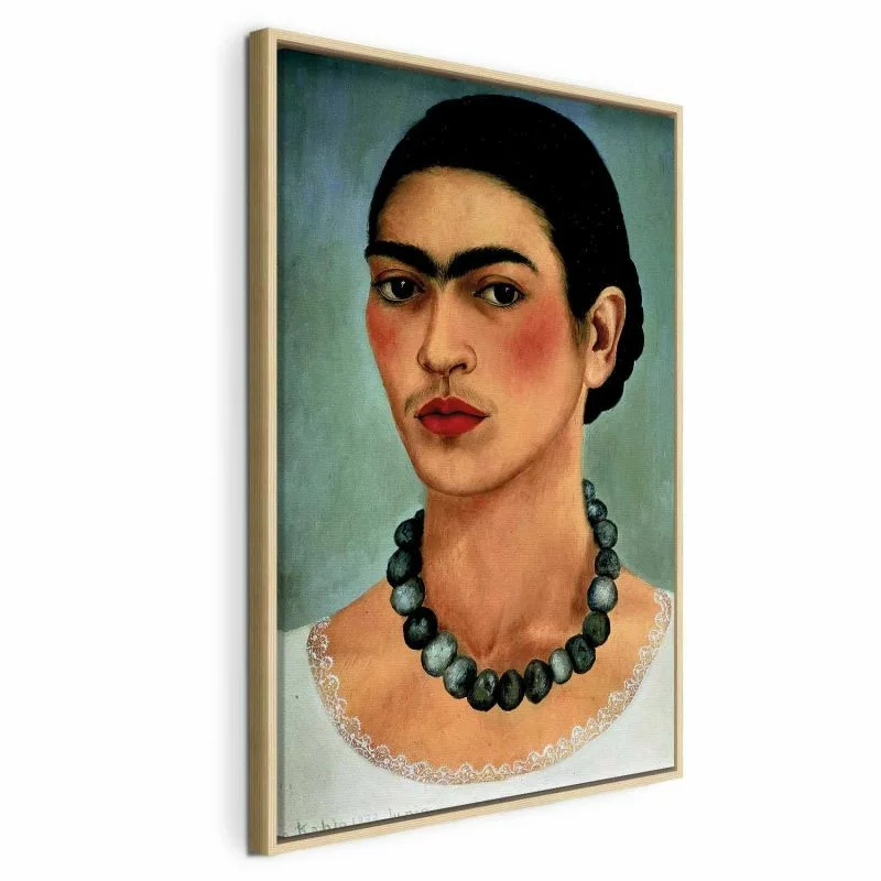 Obraz - Frida Kahlo – Autoportret z naszyjnikiem z koralików - obrazek 1
