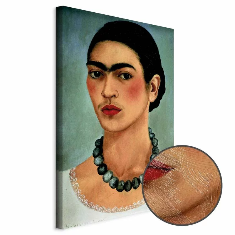 Obraz - Frida Kahlo – Autoportret z naszyjnikiem z koralików - obrazek 1